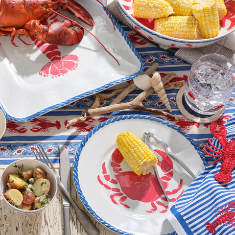 Sur La Table Seaside Crab Melamine Dinner Plate
