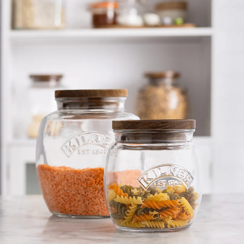 Kilner Wooden Lid Jars, Set of 2