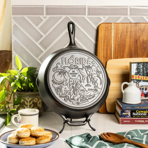 Lodge American Road Trip Cast Iron Skillet, Florida, 12”