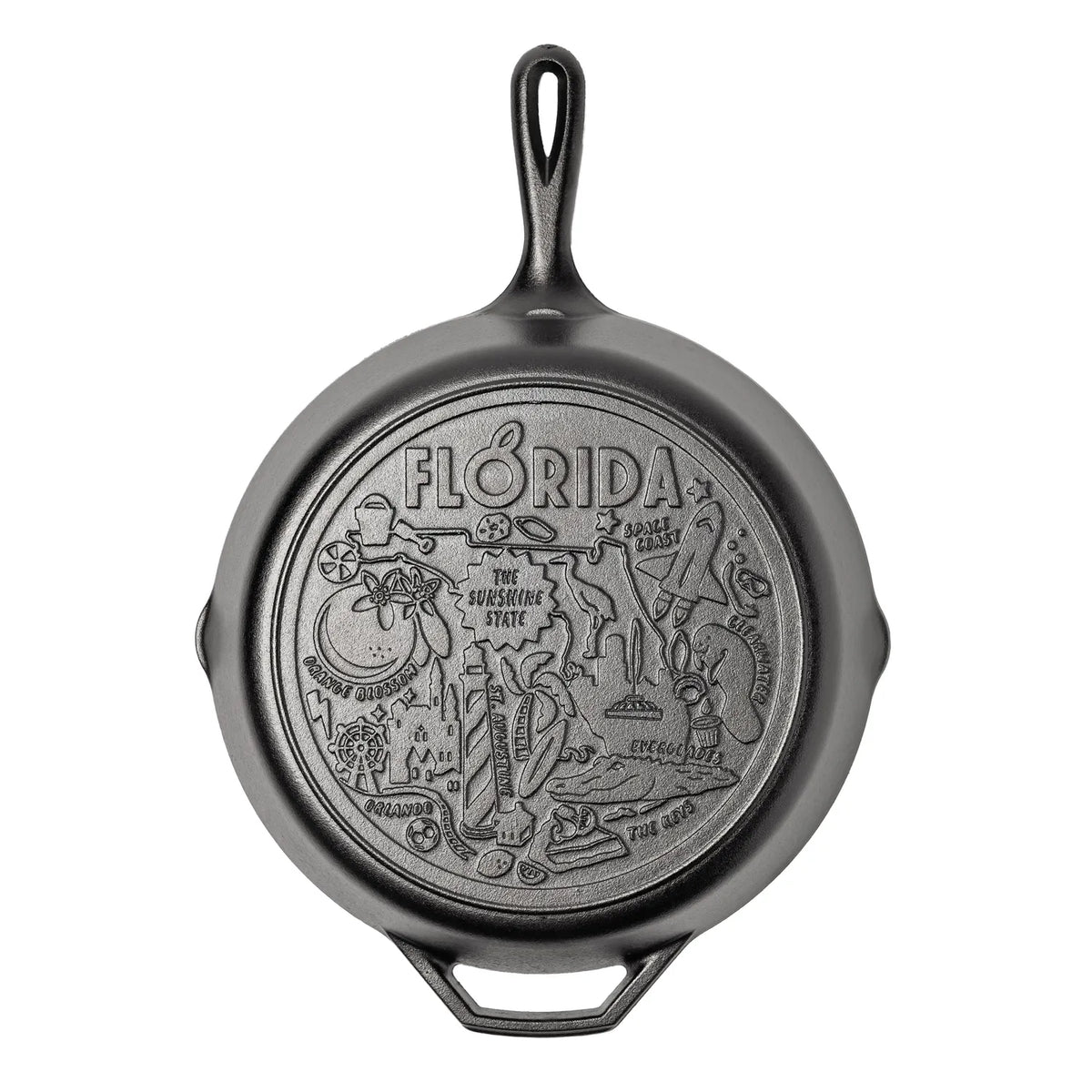 Lodge American Road Trip Cast Iron Skillet, Florida, 12”