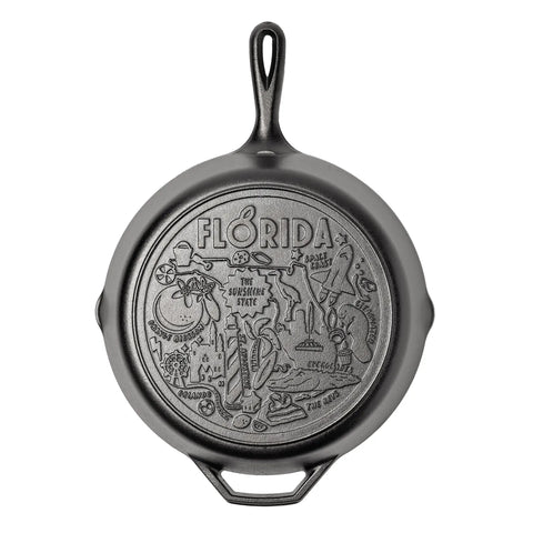 Lodge American Road Trip Cast Iron Skillet, Florida, 12”