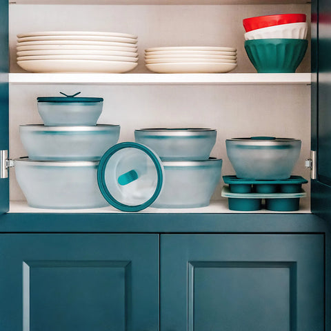 Anyday Microwave Medium 4-Piece Glass Round Dish Set