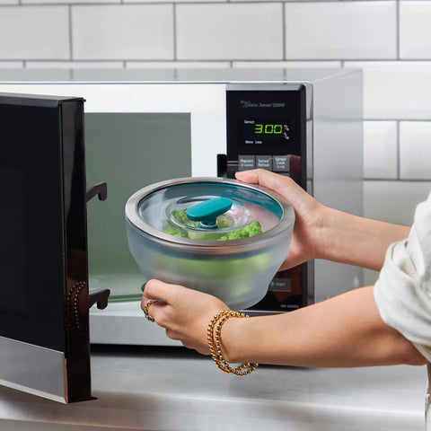 Anyday Microwave Medium 4-Piece Glass Round Dish Set