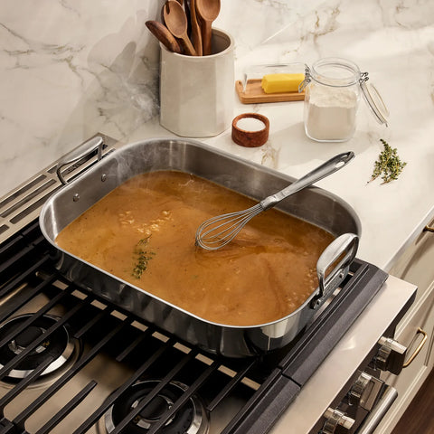 All-Clad Stainless Steel Roaster with Stainless Steel Rack, 14"x18"