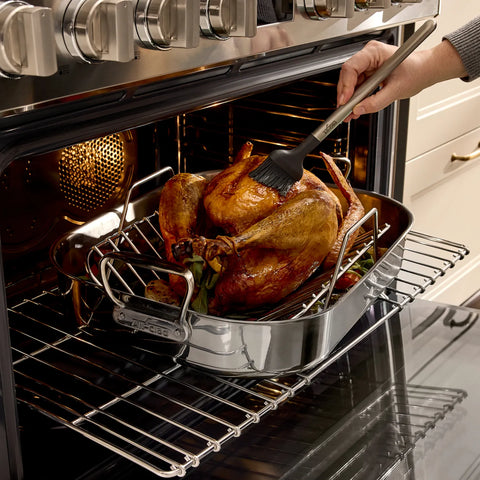 All-Clad Stainless Steel Roaster with Stainless Steel Rack, 14"x18"
