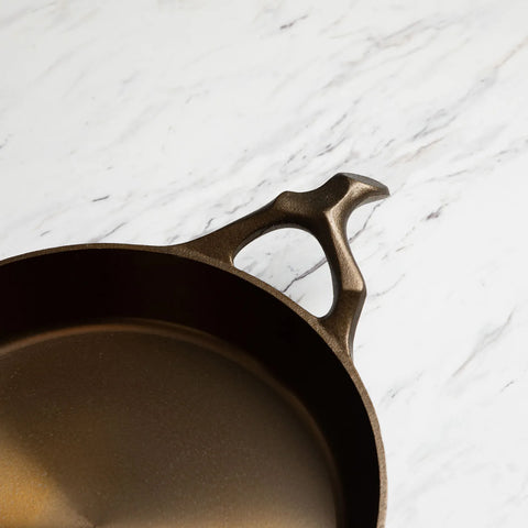 Nest Polished Cast Iron Braising Pan with Lid, 12"