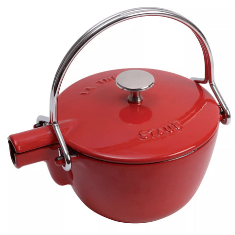 Staub Round Enameled Cast Iron Tea Kettle, 1 qt