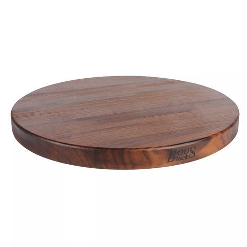 John Boos Walnut Edge-Grain Round Cutting Board, 18"