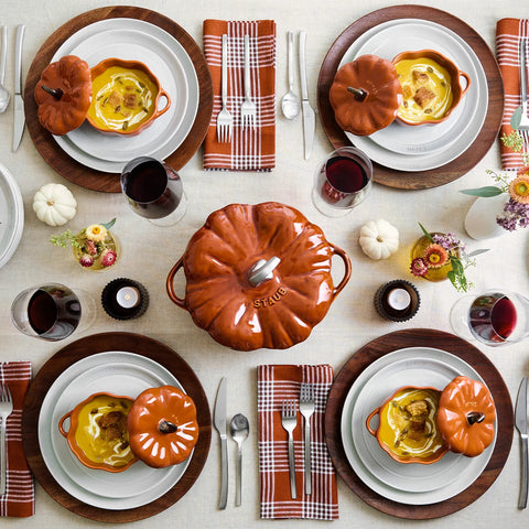 Staub Stoneware Mini Pumpkin Cocotte, .5 qt