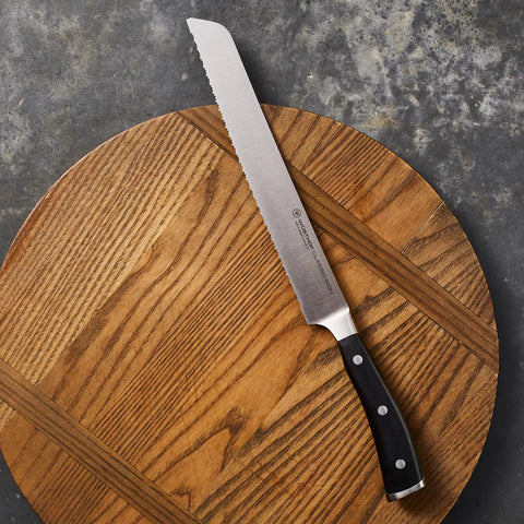Wüsthof Classic Ikon Double-Serrated Bread Knife, 9"