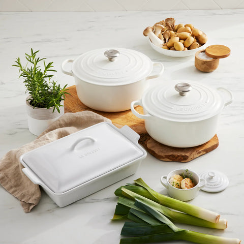 Le Creuset Heritage Stoneware Covered Baker, 4 qt.