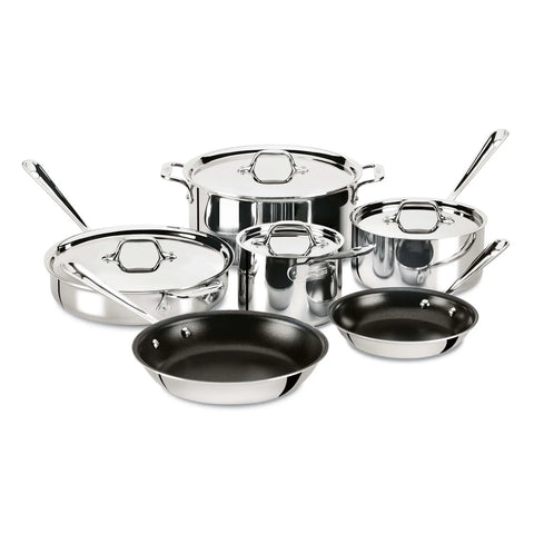 All-Clad Stainless Steel Nonstick 10-Piece Cookware Set