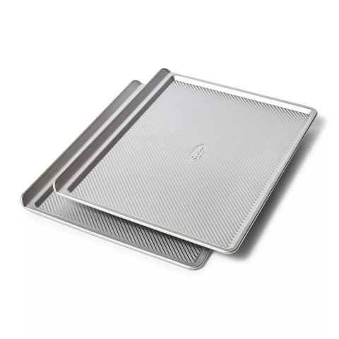 Sur La Table Platinum Pro Half Sheet Cookie Sheet Pan, Set of 2