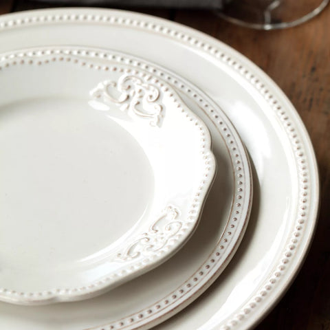Sur La Table Pearl Stoneware Dessert Plates, Set of 4