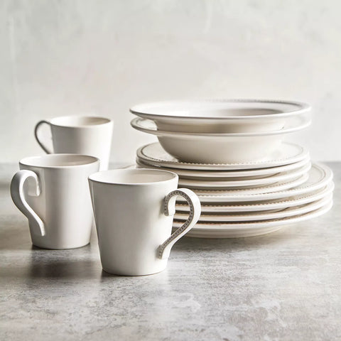 Sur La Table Pearl Stoneware Dessert Plates, Set of 4