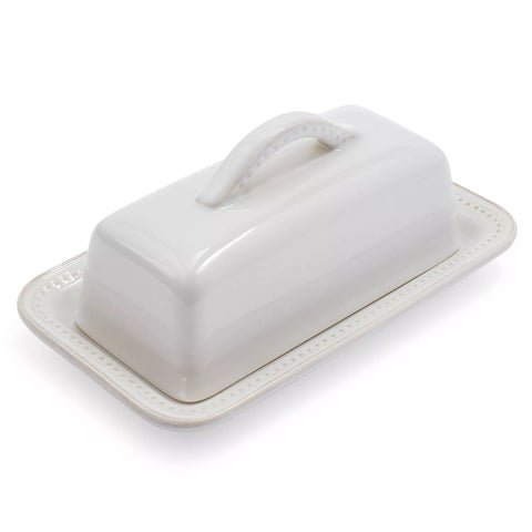 Sur La Table Pearl Stoneware Butter Dish
