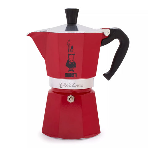 Bialetti Red Moka Express 6-Cup Espresso Maker