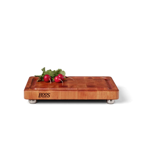 John Boos End-Grain Cutting Boards w/ Juice Groove & Feet, 18" x 12" x 1.75"