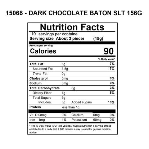 Valrhona ™ Dark Chocolate Batons, 55% Cacao