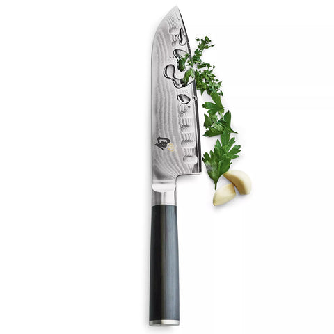 Shun Classic Hollow-Edge Santoku, 7"