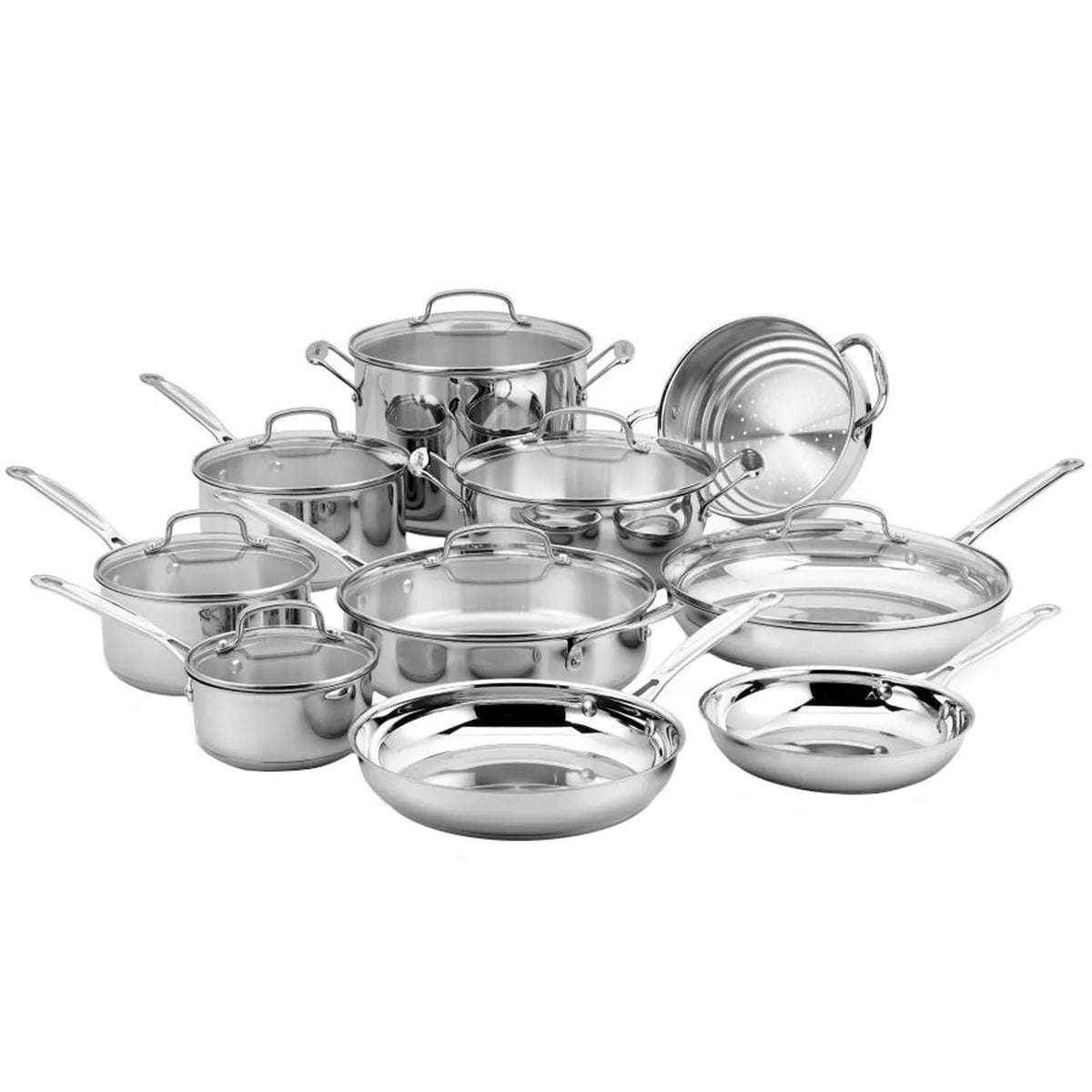Cuisinart Chef’s Classic Stainless Steel 17-Piece Cookware Set