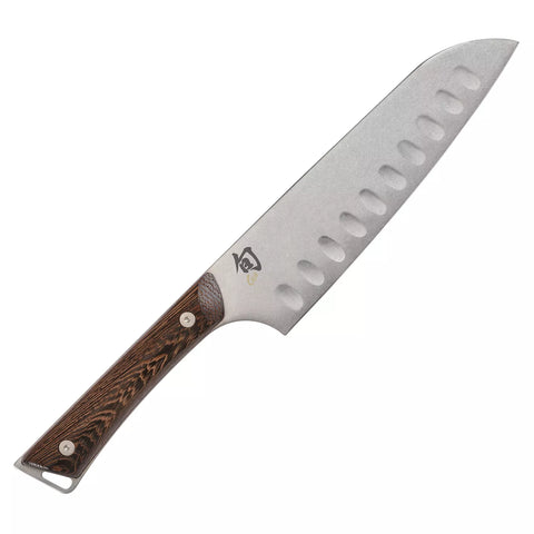 Shun Kanso Hollow-Edge Santoku, 7"
