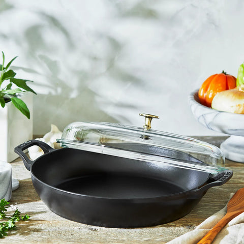 Staub Heritage All-Day Pan with Domed Glass Lid, 3.5 qt.
