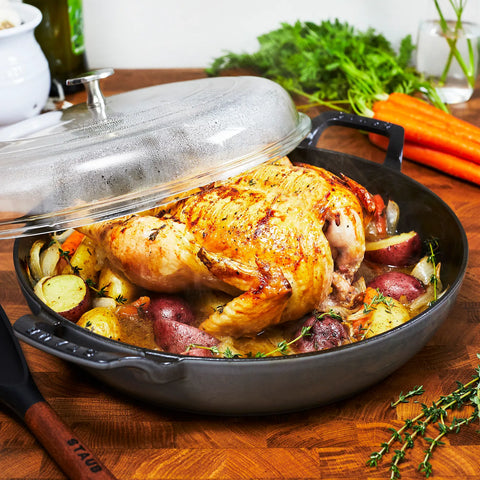 Staub Heritage All-Day Pan with Domed Glass Lid, 3.5 qt.