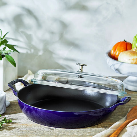 Staub Heritage All-Day Pan with Domed Glass Lid, 3.5 qt.