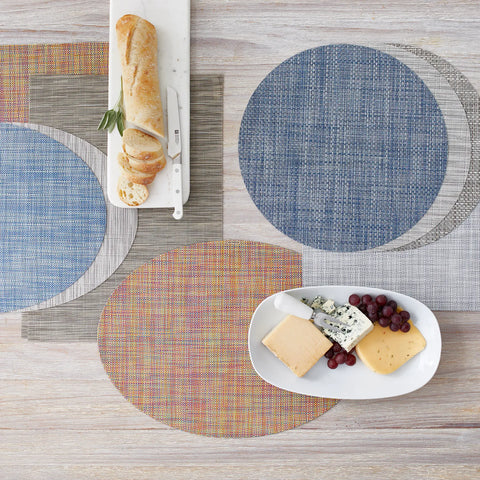 Chilewich Mini Basketweave Oval Placemat, 14" x 19.25"