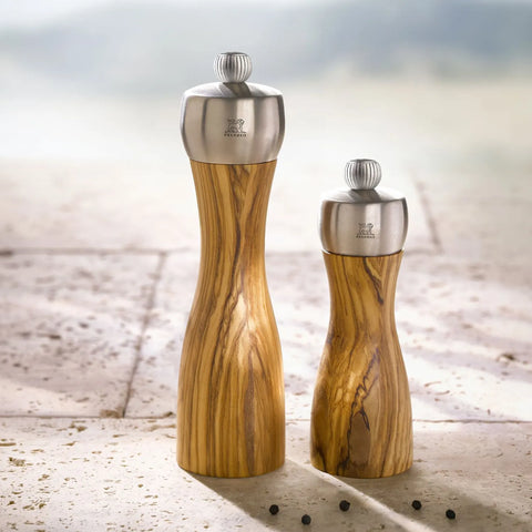 Peugeot Fidji Olivewood Salt & Pepper Mills, 6"