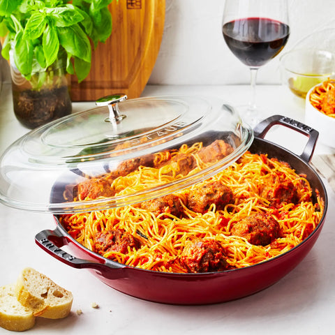 Staub Heritage All-Day Pan with Domed Glass Lid, 3.5 qt.
