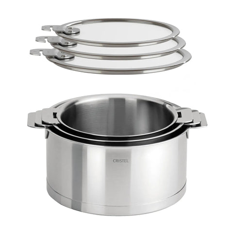 Cristel Strate Saucepans, Set of 3