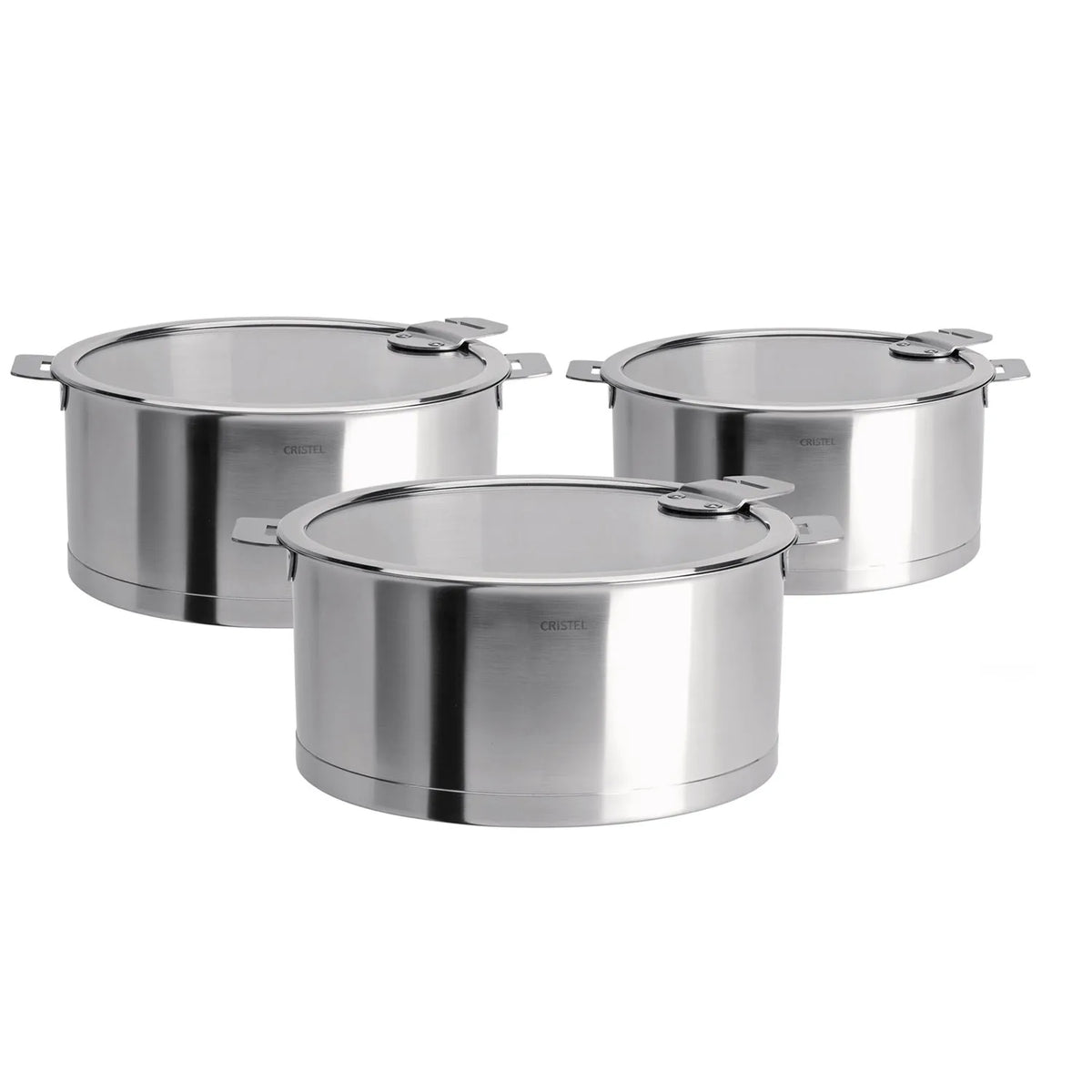 Cristel Strate Saucepans, Set of 3