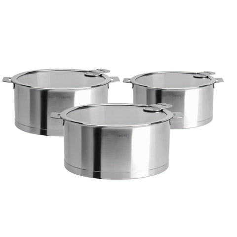 Cristel Strate Saucepans, Set of 3