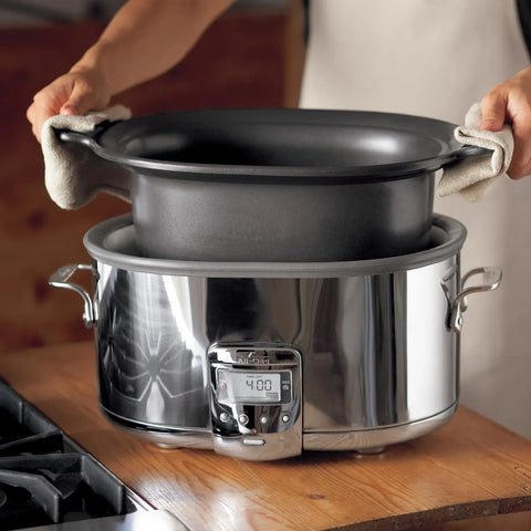 All Clad Stainless Steel Digital Slow Cooker, Nonstick Ceramic Coating, 7 qt.