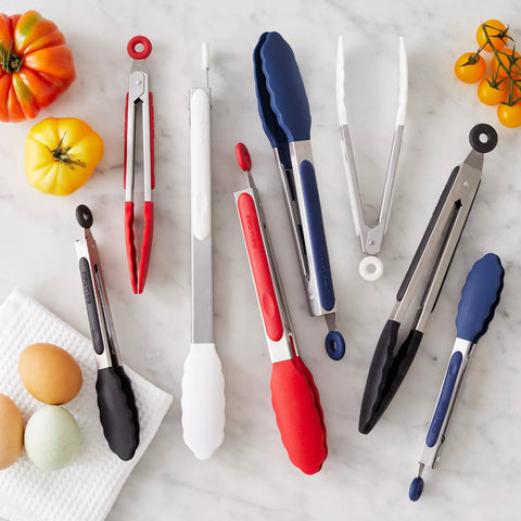 Sur La Table Silicone-Tipped Tongs, 7"