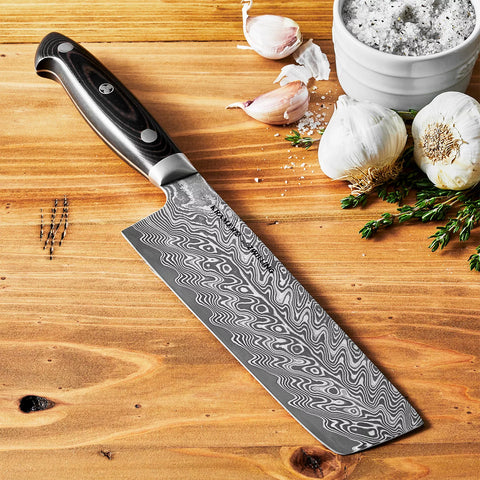 Zwilling J.A. Henckels Bob Kramer Stainless Damascus Nakiri Knife, 7"