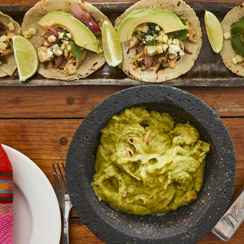 Verve Culture Molcajete and Tortilla Warming Basket