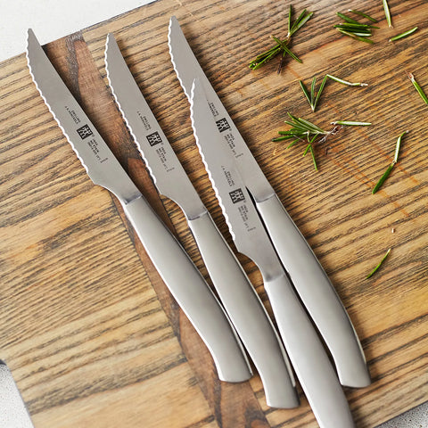 Zwilling J. A. Henckels Stainless Steel Serrated Mignon Steak Knives, Set of 4