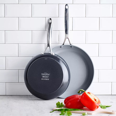 GreenPan Valencia Pro Ceramic Nonstick Skillets, Set of 2, 10" & 12"