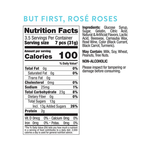 Sugarfina But First, Rosé Roses, Set of 4