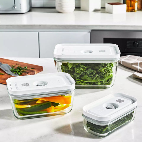 Zwilling Fresh & Save Tall Glass Vacuum Containers, Set of 3