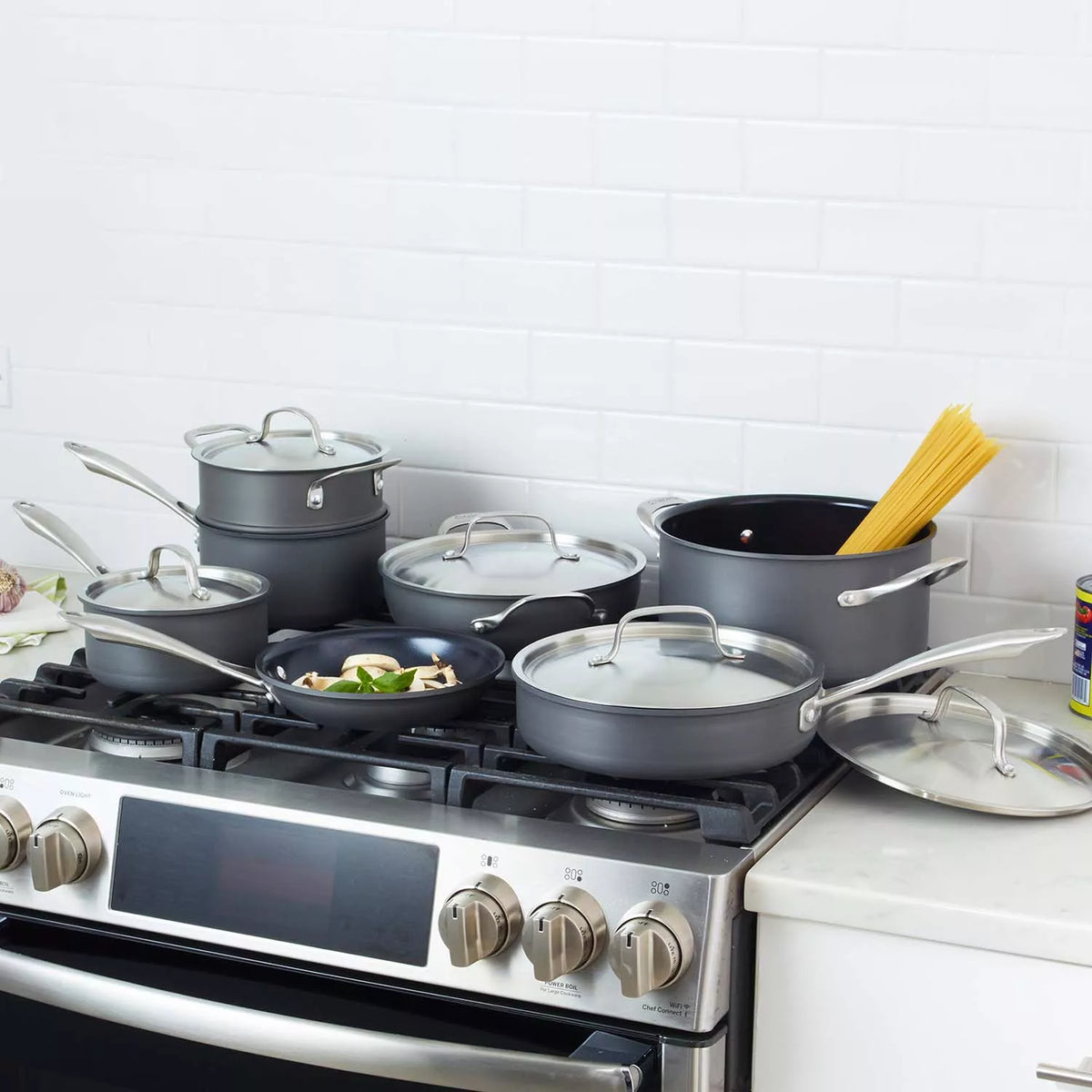 Cuisinart GreenGourmet Hard Anodized Ceramic Nonstick 12-Piece Cookware Set