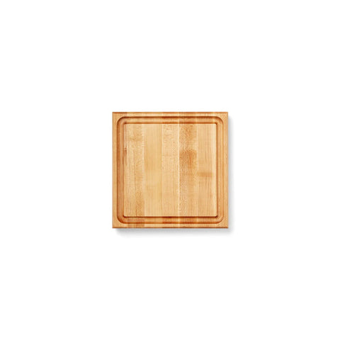 John Boos Maple Edge-Grain Square Cutting Board w/ Juice Groove, 12"