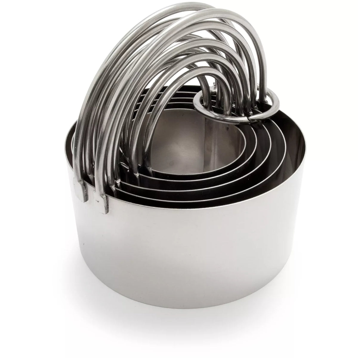 Sur La Table Stainless Steel Round Biscuit Cutters, Set of 5