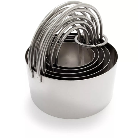 Sur La Table Stainless Steel Round Biscuit Cutters, Set of 5