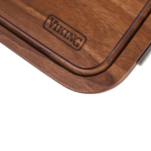 Viking Acacia Wood 20"x14" Carving Board with Handles