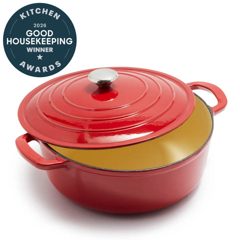 Sur La Table Enameled Cast Iron Round Wide Dutch Oven, 7 qt.