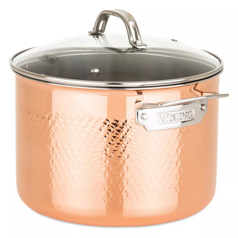 Viking Copper Clad 3-Ply Hammered 10-Piece Cookware Set